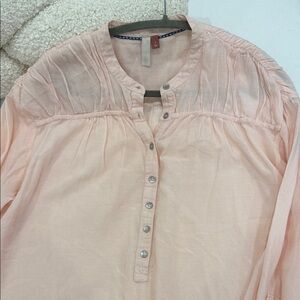 Pilcro Light Pink Button-Down Blouse
